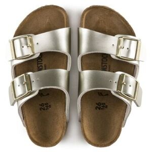 Birkenstock Arizona Kids Electric Metallic Gold Size: 30